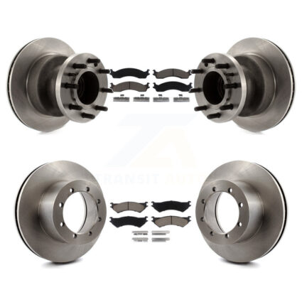 Front Rear Disc Brake Rotors And Ceramic Pads Kit For Ford E-350 Super Duty K8C-102644