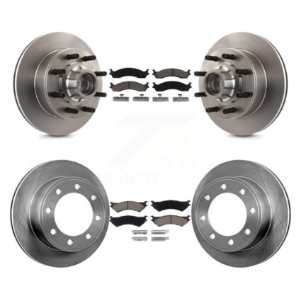 Front Rear Brake Rotor And Ceramic Pad Kit For Ford E-350 Super Duty Econoline E-250 Club K8C-102645
