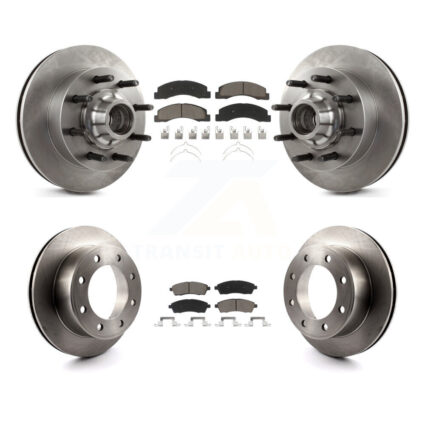 Front Rear Disc Brake Rotor And Ceramic Pad Kit For Ford F-350 Super Duty F-250 Excursion K8C-102646