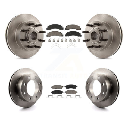 Front Rear Disc Brake Rotors And Ceramic Pads Kit For 2005 Ford Excursion RWD K8C-102650