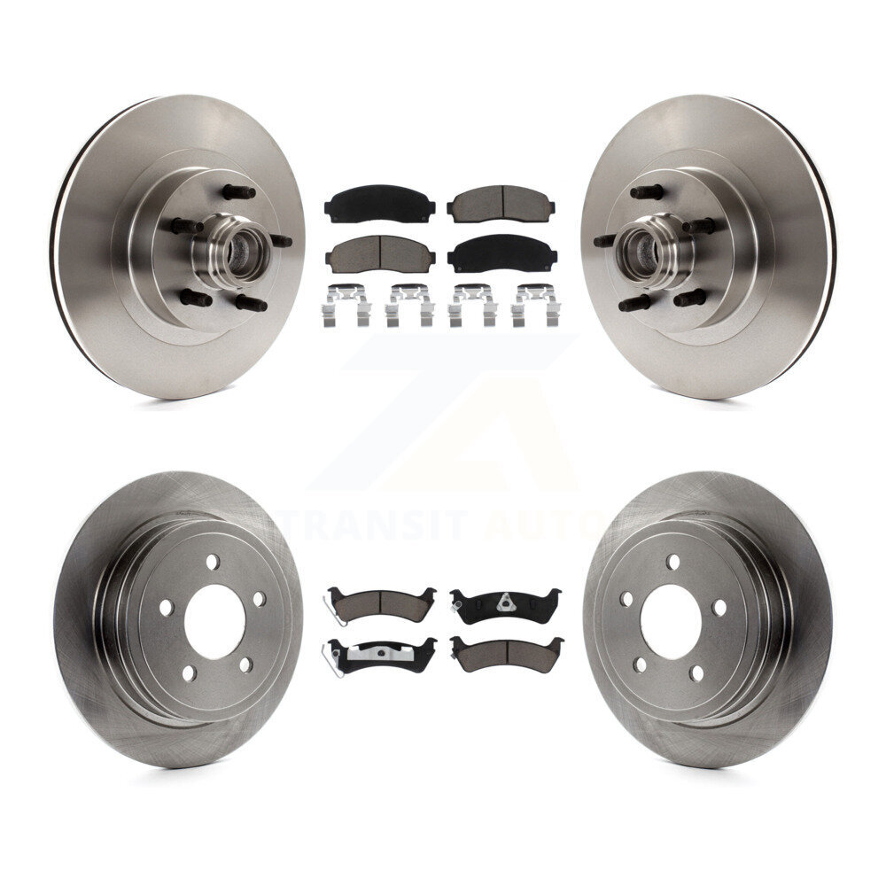 Front Rear Disc Brake Rotors And Ceramic Pads Kit For Ford Explorer Sport Trac RWD K8C-102652