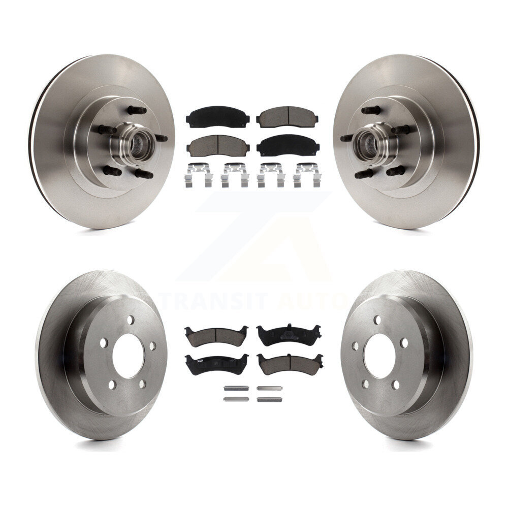 Front Rear Disc Brake Rotors And Ceramic Pads Kit For 2001 Ford Explorer Sport RWD K8C-102654