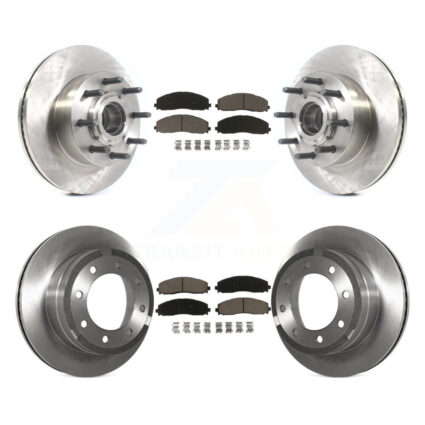 Front Rear Disc Brake Rotors And Ceramic Pads Kit For Ford F-350 Super Duty F-250 K8C-102657