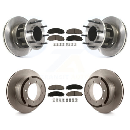Front Rear Disc Brake Rotors And Ceramic Pads Kit For Ford F-350 Super Duty F-250 K8C-102661