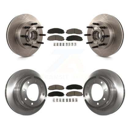 Front Rear Brake Rotors Ceramic Pad Kit For Ford F-350 Super Duty With Single Wheels K8C-102662