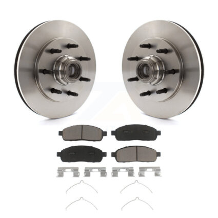 Front Brake Rotor Ceramic Pad Kit For Ford F-150 With 7 Lug Wheels 11th Digit Of Vin Is C K8C-102693