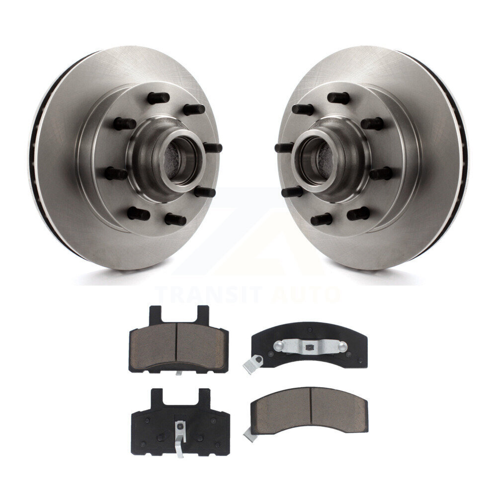 Front Brake Rotor Ceramic Pad Kit For Chevrolet GMC C2500 Express 3500 Tahoe C3500 Savana K8C-102699