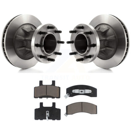 Front Disc Brake Rotors & Ceramic Pad Kit For Chevrolet Express 3500 GMC C3500 Savana C35 K8C-102704