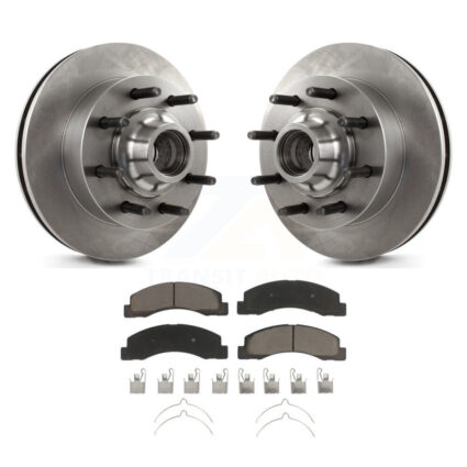 Front Brake Rotor Hub Ceramic Pad Kit For 2003-2004 Ford F-350 Super Duty F-250 Excursion K8C-102706
