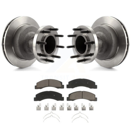 Front Disc Brake Rotors Hub Assembly And Ceramic Pads Kit For Ford F-350 Super Duty K8C-102709