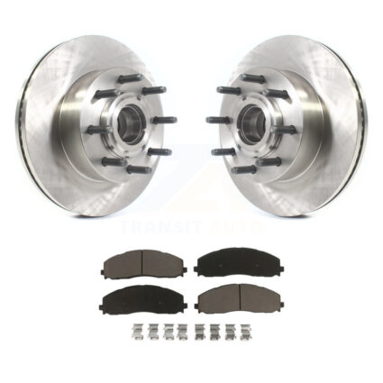 Front Disc Brake Rotors Hub Assembly And Ceramic Pads Kit For Ford F-350 Super Duty F-250 K8C-102715