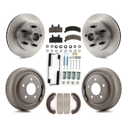 Front Rear Disc Brake Rotors Ceramic Pad Drum Kit (7Pc) For 1988-1991 C1500 Chevrolet GMC K8C-102723