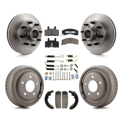 Front Rear Brake Rotors Ceramic Pad & Drum Kit (7Pc) For GMC Yukon RWD with DIESEL engine K8C-102728