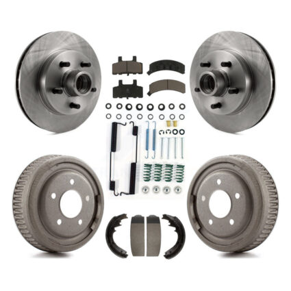 Front Rear Brake Rotor Ceramic Pad Drum Kit (7Pc) For Chevrolet C1500 Suburban GAS engine K8C-102730