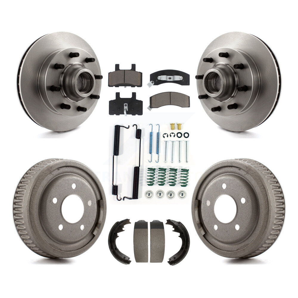 Front Rear Disc Brake Rotor Hub Ceramic Pad & Drum Kit (7Pc) For Chevrolet C1500 Suburban K8C-102738
