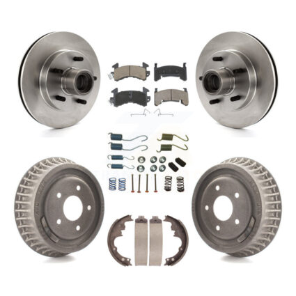 Front Rear Brake Rotor Hub Ceramic Pad Drum Kit (7Pc) For Chevrolet S10 GMC Sonoma Blazer K8C-102742