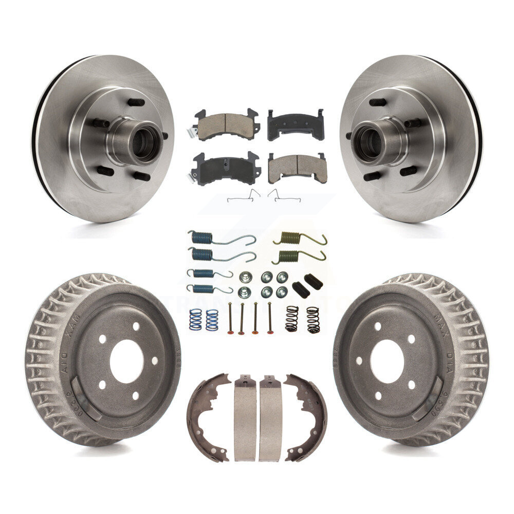 Front Rear Brake Rotor Hub Ceramic Pad Drum Kit (7Pc) For Chevrolet S10 GMC Sonoma Blazer K8C-102742