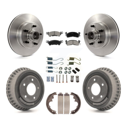 Front Rear Disc Brake Rotor Hub Ceramic Pad Drum Kit (7Pc) For Chevrolet Astro GMC Safari K8C-102743