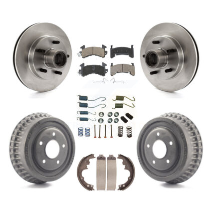 Front Rear Brake Rotor Ceramic Pad Drum Kit (7Pc) For GMC Sonoma Chevrolet S10 Blazer S15 K8C-102745