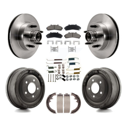 Front Rear Brake Rotor Ceramic Pad Drum Kit (7Pc) For Ford Ranger Mazda B4000 B3000 B2500 K8C-102748