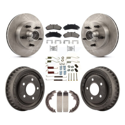 Front Rear Brake Rotor Ceramic Pad & Drum Kit (7Pc) For Mazda B4000 With 9″ Diameter K8C-102753