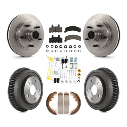 Front Rear Disc Brake Rotor Ceramic Pad & Drum Kit (7Pc) For 1994-1999 Dodge Ram 1500 RWD K8C-102755