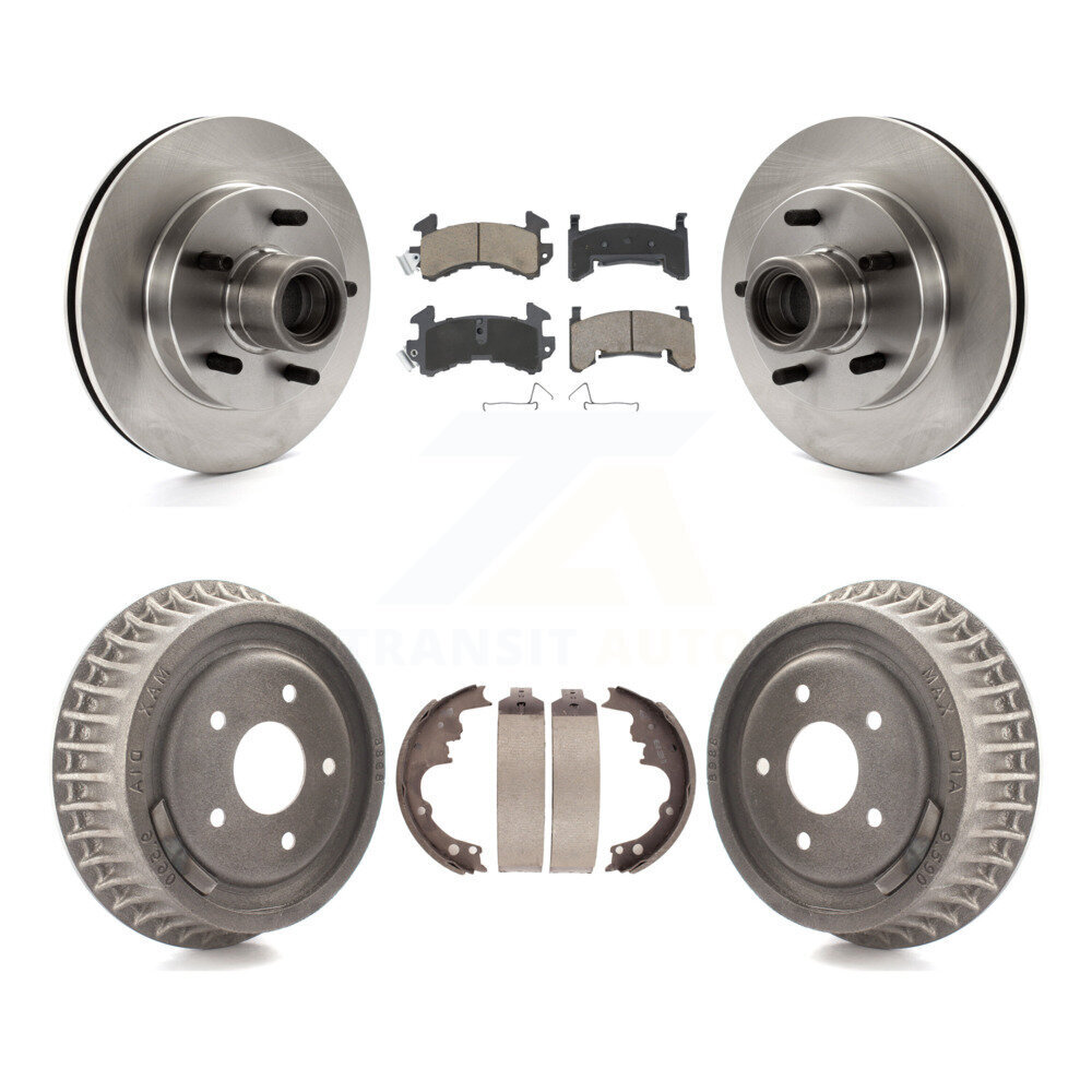 Front Rear Brake Rotor Hub Ceramic Pad Drum Kit For Chevrolet S10 GMC Sonoma Blazer Jimmy K8C-102756