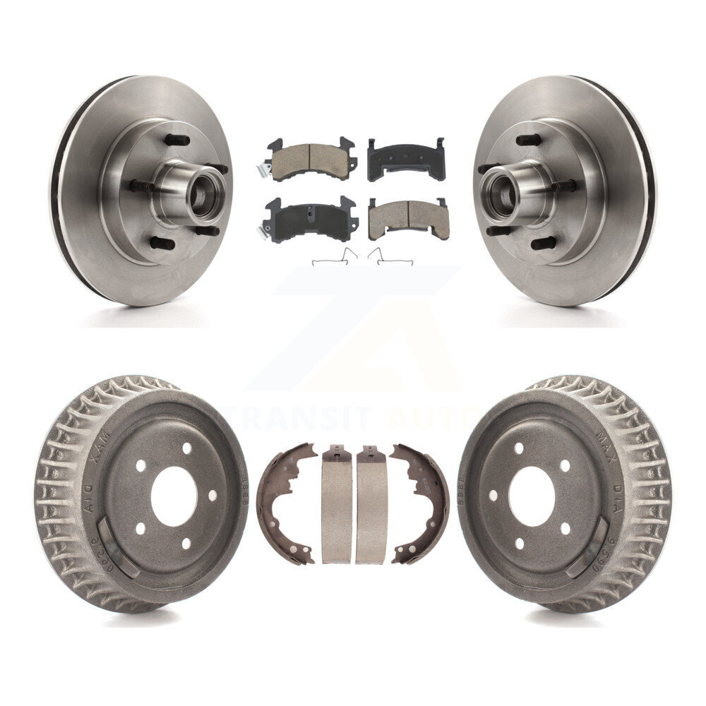Front Rear Brake Rotor Hub Ceramic Pad Drum Kit For Chevrolet S10 GMC Sonoma Jimmy Blazer K8C-102757