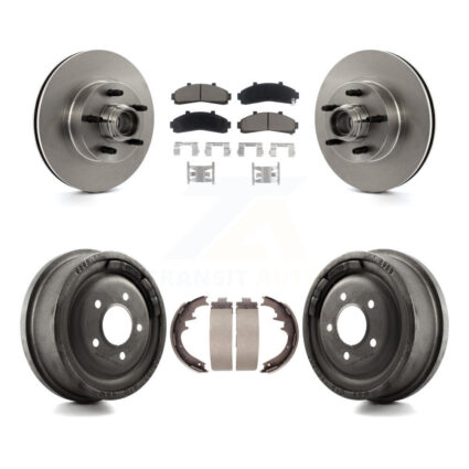 Front Rear Disc Brake Rotor Ceramic Pad & Drum Kit For Ford Ranger With 10″ Diameter K8C-102764