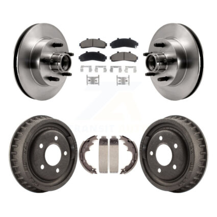 Front Rear Disc Brake Rotors Ceramic Pad Drum Kit For Ford Ranger Mazda B4000 B3000 B2500 K8C-102765