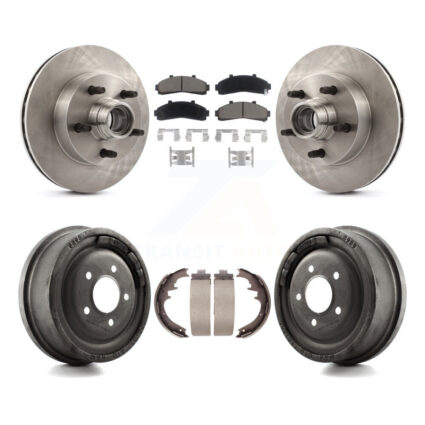 Front Rear Brake Rotors Ceramic Pad Drum Kit For 98-99 Mazda B4000 With 10″ Diameter K8C-102767