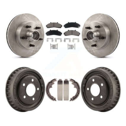 Front Rear Brake Rotor Ceramic Pad & Drum Kit For 98-99 Mazda B4000 With 9″ Diameter K8C-102768