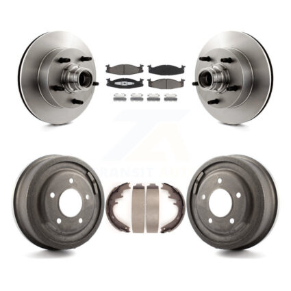 Front Rear Brake Rotor Ceramic Pad Drum Kit For 1997-1999 Ford E-150 Econoline Club Wagon K8C-102772
