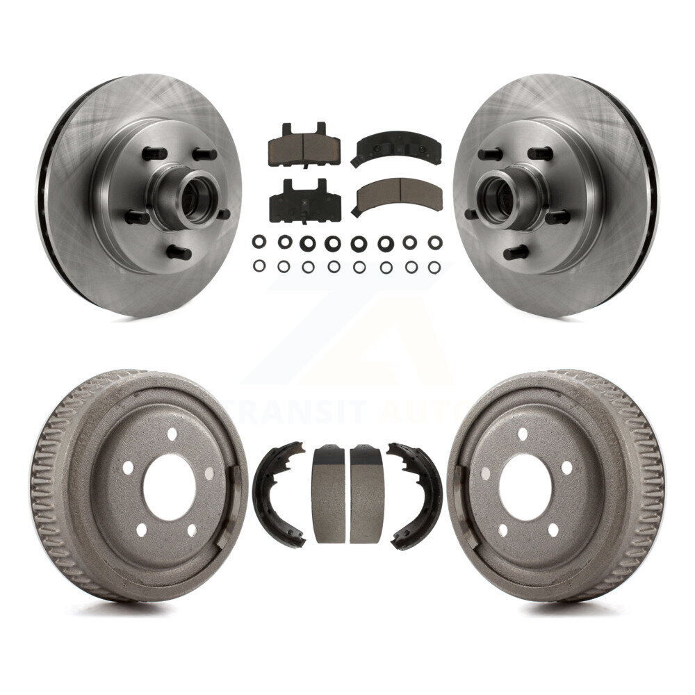 Front Rear Disc Brake Rotor Ceramic Pad & Drum Kit For GMC Yukon Chevrolet C1500 Suburban K8C-102778