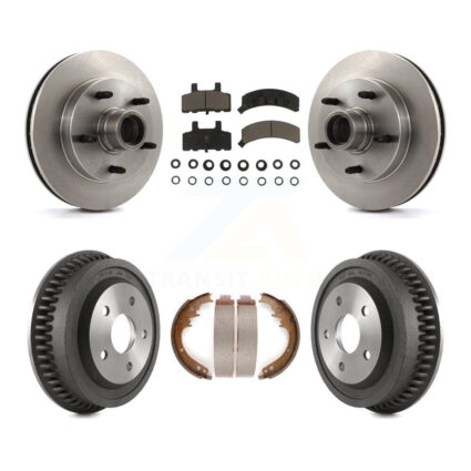 Front Rear Disc Brake Rotor Hub Ceramic Pad And Drum Kit For 1994-1999 Dodge Ram 1500 RWD K8C-102782