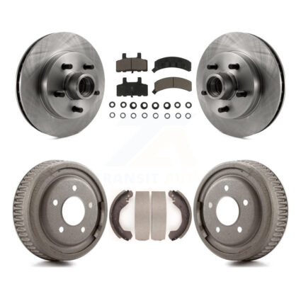 Front Rear Disc Brake Rotors Hub Assembly Ceramic Pads And Drum Kit For GMC Yukon K8C-102783