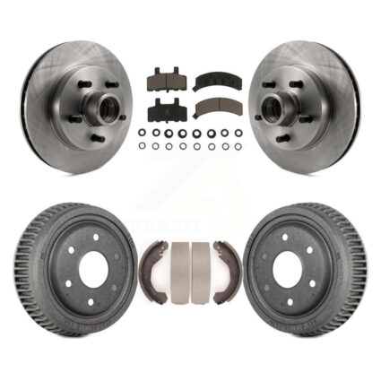 Front Rear Disc Brake Rotors Hub Assembly Ceramic Pads And Drum Kit For GMC Yukon RWD K8C-102784