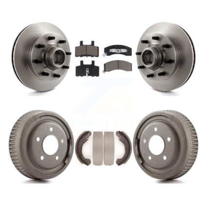Front Rear Brake Rotors Ceramic Pad & Drum Kit For 95-97 GMC Yukon RWD with DIESEL engine K8C-102786