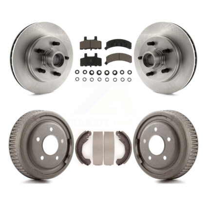 Front Rear Disc Brake Rotors Hub Ceramic Pad & Drum Kit For 1988-1991 C1500 Chevrolet GMC K8C-102787