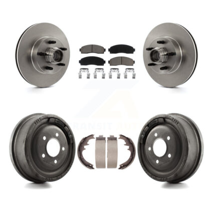 Front Rear Brake Rotors Ceramic Pad Drum Kit For 06-09 Ford Ranger With 10″ Diameter K8C-102789