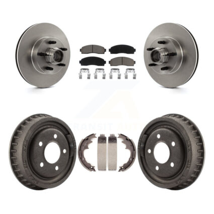 Front Rear Brake Rotor Ceramic Pad & Drum Kit For 06-09 Ford Ranger With 9″ Diameter K8C-102790