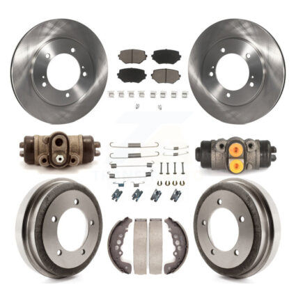 Front Rear Disc Brake Rotors Ceramic Pads And Drum Kit (9Pc) For Suzuki Grand Vitara K8C-102793