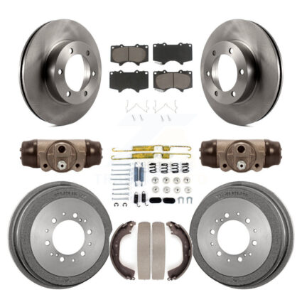 Front Rear Disc Brake Rotors Ceramic Pads And Drum Kit (9Pc) For Toyota Tundra K8C-102801