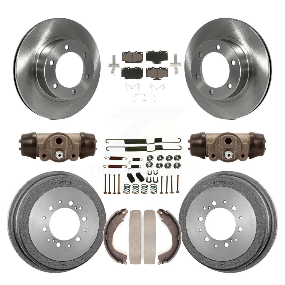 Front Rear Brake Rotors Ceramic Pad Drum Kit (9Pc) For 01 Toyota 4Runner Limited/Base/SR5 K8C-102812