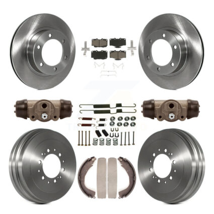 Front Rear Brake Rotor Ceramic Pad And Drum Kit (9Pc) For 2002 Toyota 4Runner Limited/SR5 K8C-102814