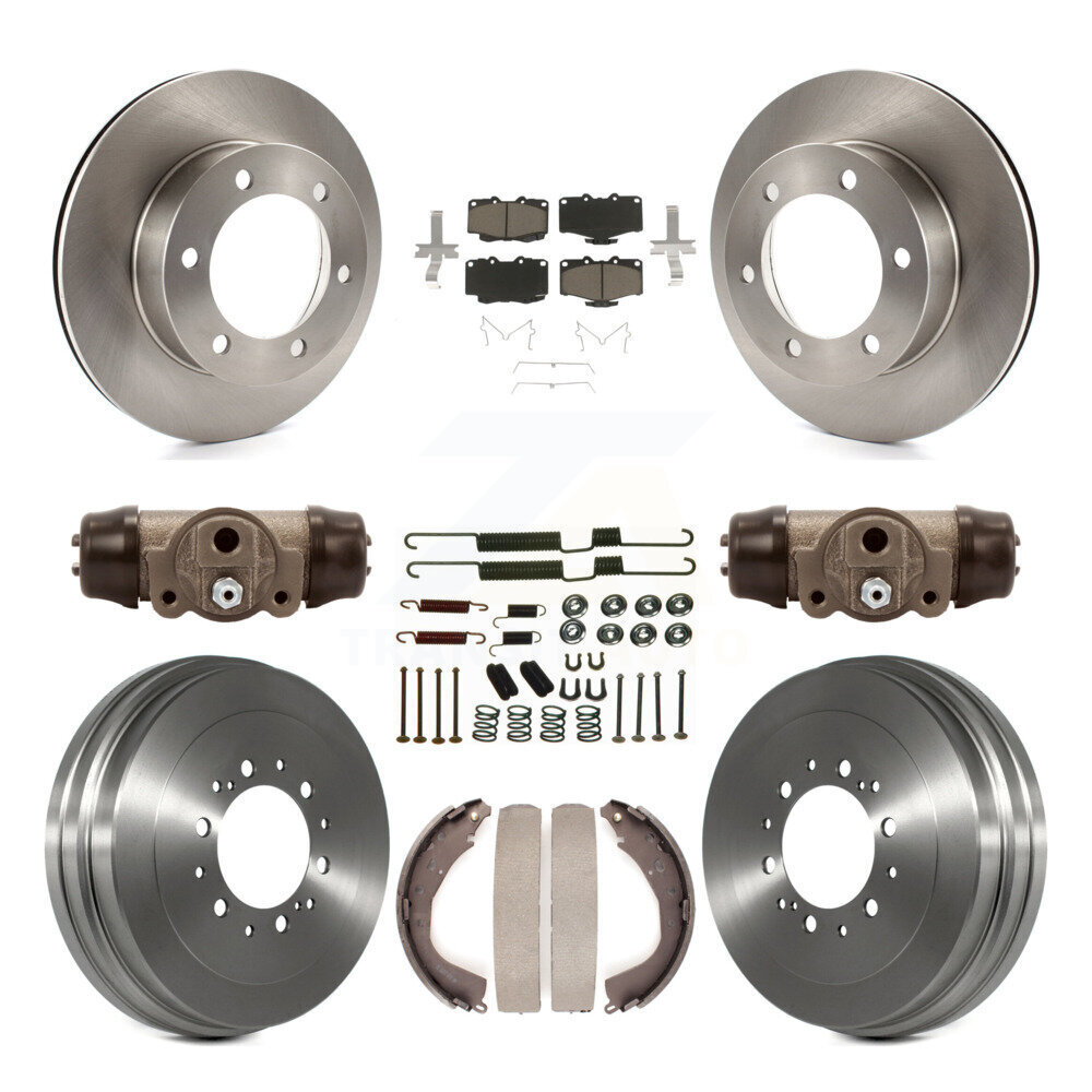 Front Rear Brake Rotor Ceramic Pad And Drum Kit (9Pc) For 2002 Toyota 4Runner Limited/SR5 K8C-102815