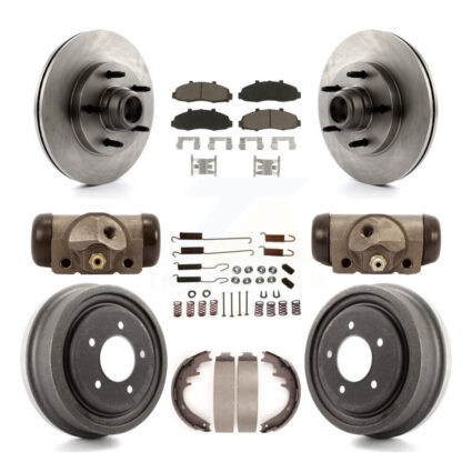 Front Rear Disc Brake Rotors Ceramic Pads And Drum Kit (9Pc) For Ford F-150 K8C-102849