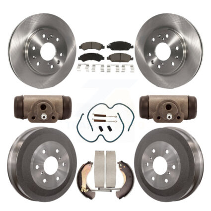 Front Rear Brake Rotor Ceramic Pad Drum Kit (9Pc) For Chevrolet Silverado 1500 GMC Sierra K8C-102855