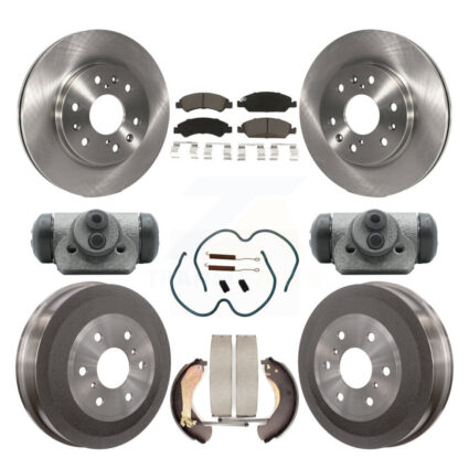 Front Rear Brake Rotor Ceramic Pad Drum Kit (9Pc) For Chevrolet Silverado 1500 GMC Sierra K8C-102856