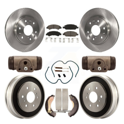 Front Rear Brake Rotor Ceramic Pad Drum Kit (9Pc) For Chevrolet Silverado 1500 GMC Sierra K8C-102859